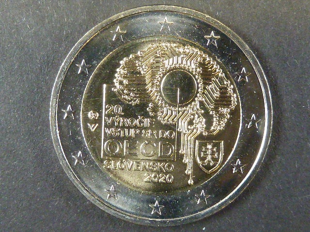 Slovensko 2 EUR 2020 pamětní 20.výročí vstupu SR do OECD