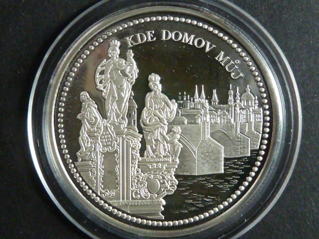 pamětní medaile Kde domov můj 2007, Ag 999, 15,05 g certifikát
