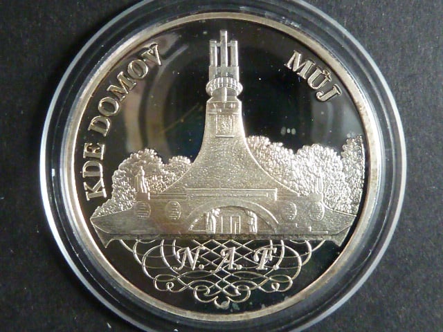 pamětní medaile Kde domov můj 2005, Ag 999, 14,9 g certifikát
