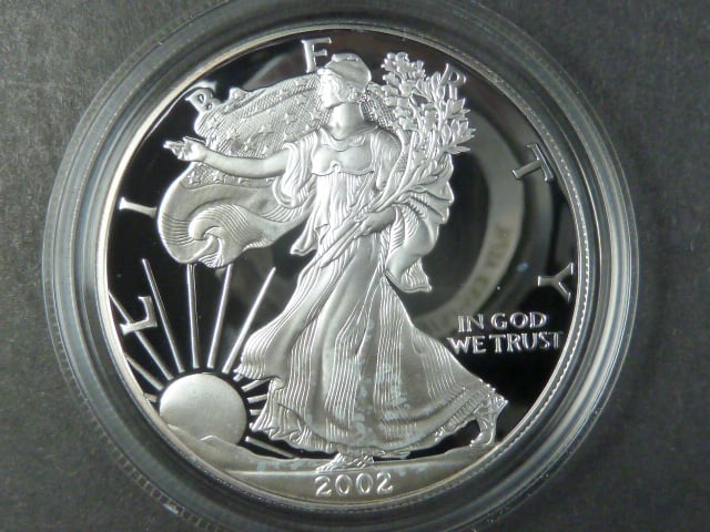 1 Dolar 2002, 1OZ ag, proof