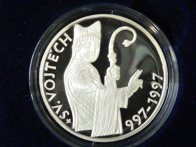 200 Kč 1997, 1000. výročí úmrtí Sv. Vojtěcha (certifikát proof)
