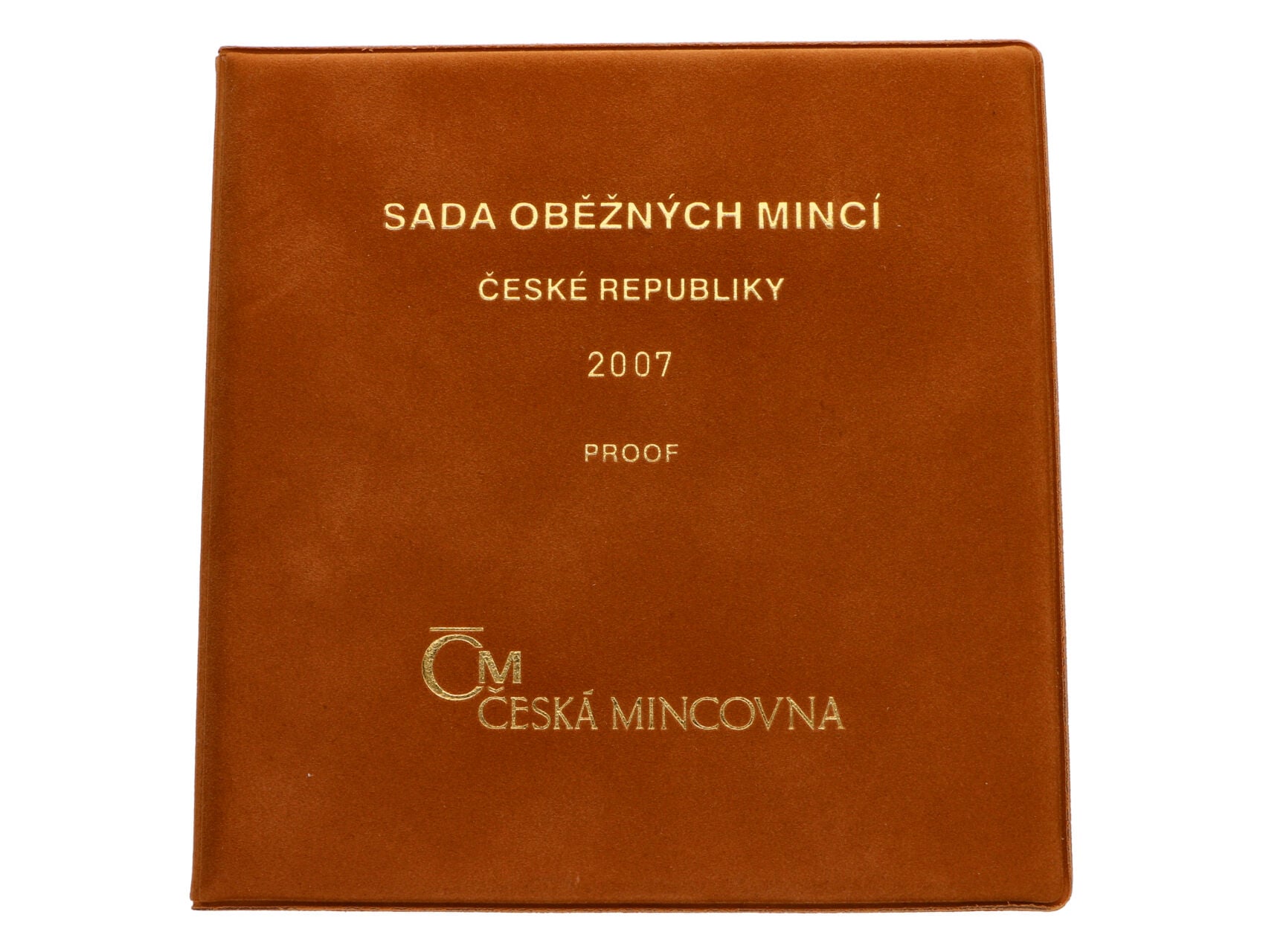 sada 2007 PROOF + Ag žeton 5 haléř 1924, semišový obal