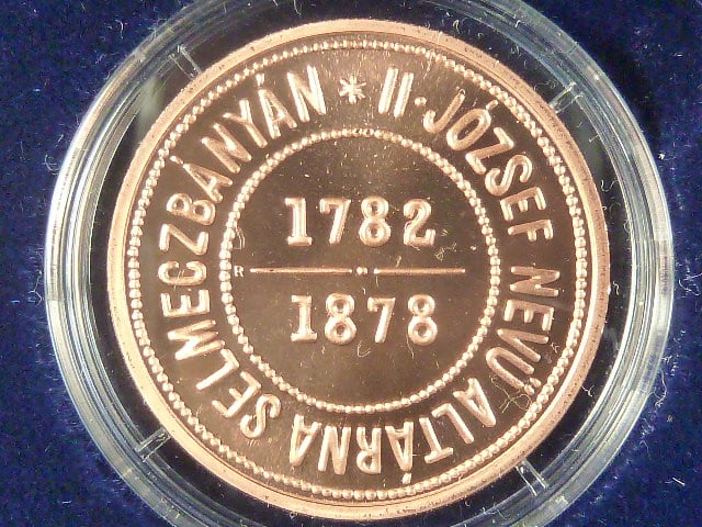 1 Zlatník 1878 K.B. bansko-štiavnický, odražek Cu, novoražba, náklad 50 ks