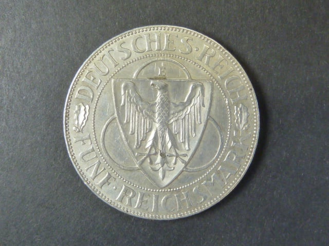 5 Reichsmark 1930 E Rheinlandräumung, J.346