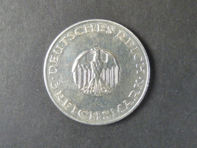 3 Reichsmark 1929 J Gotthold Ephraim Lessing, J.335