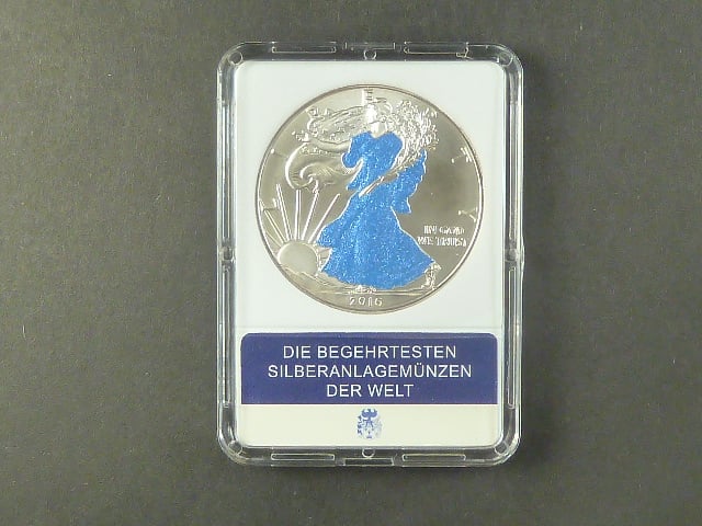 1 Dolar 2016, 1OZ ag, proof, kolorováno