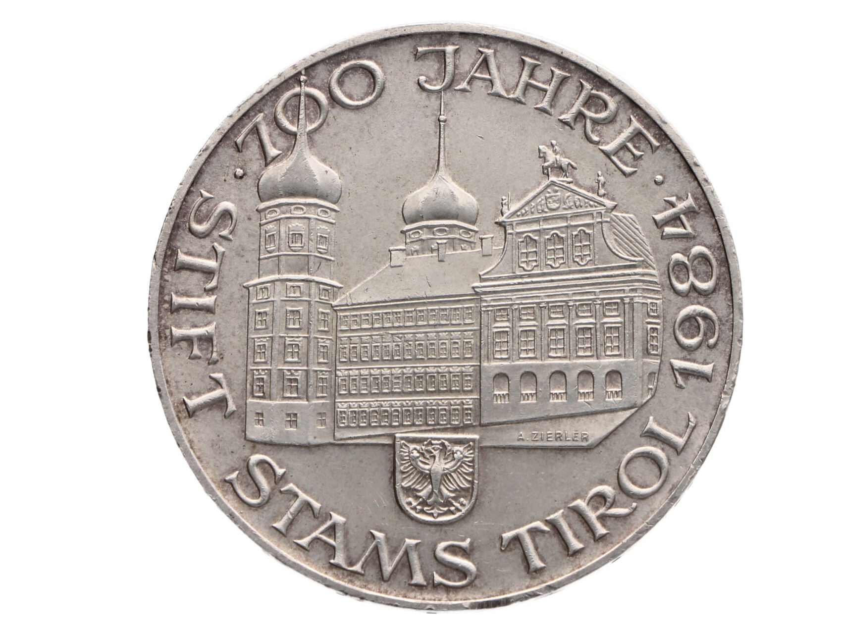500 Schilling 1984 - 700. výročí opatství Stams v Tyrolsku_