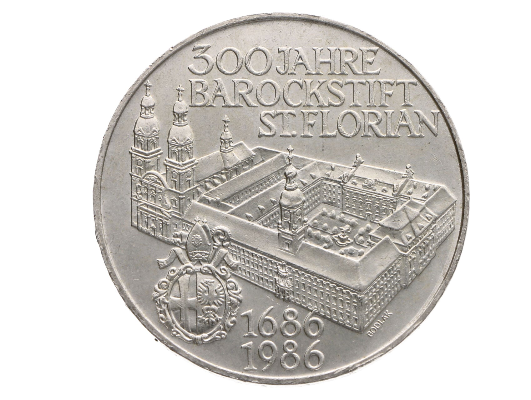 500 Schilling 1986 - 300. výročí Klášteru sv. Floriána_