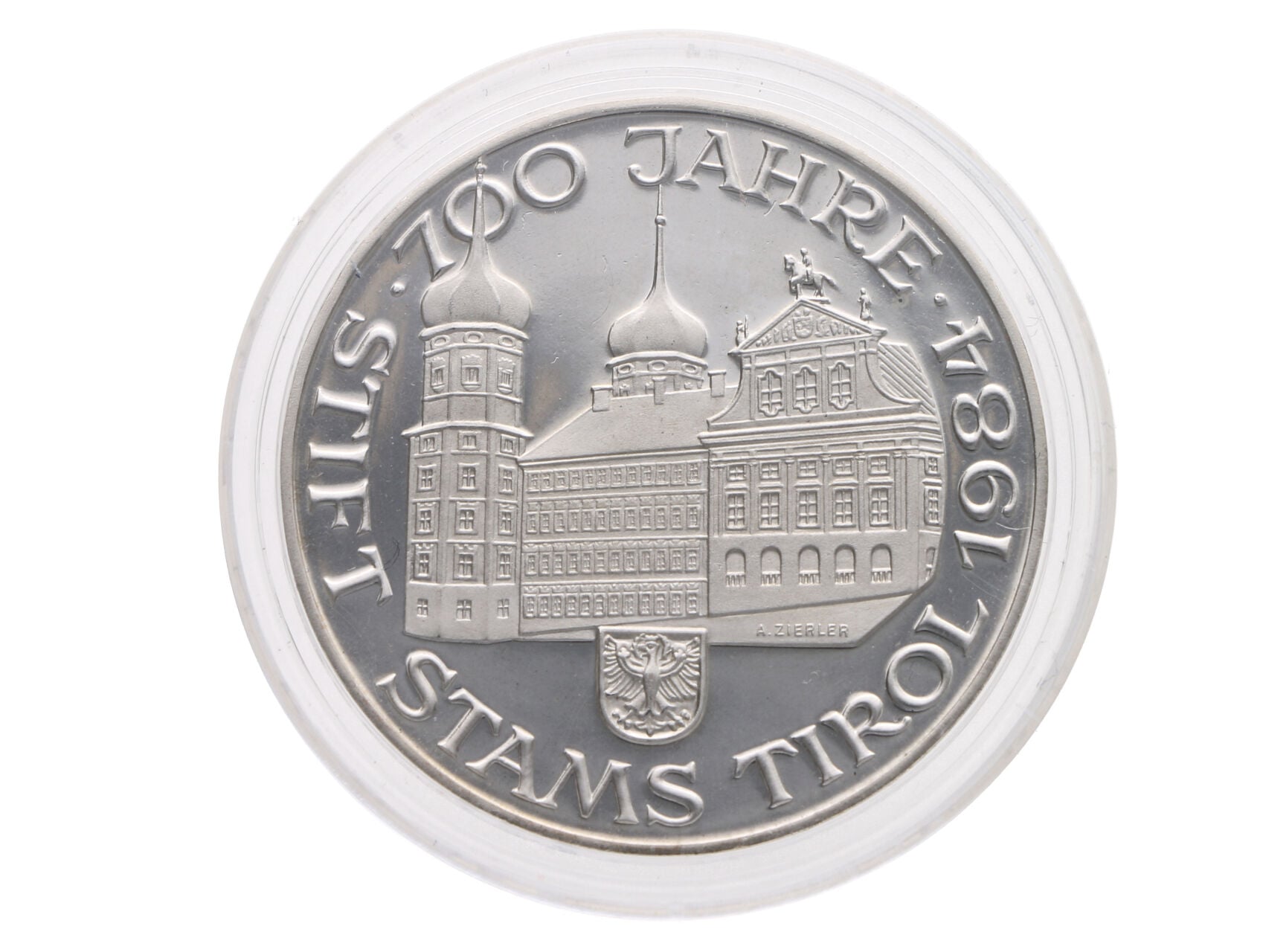 500 Schilling 1984 - 700. výročí opatství Stams v Tyrolsku_