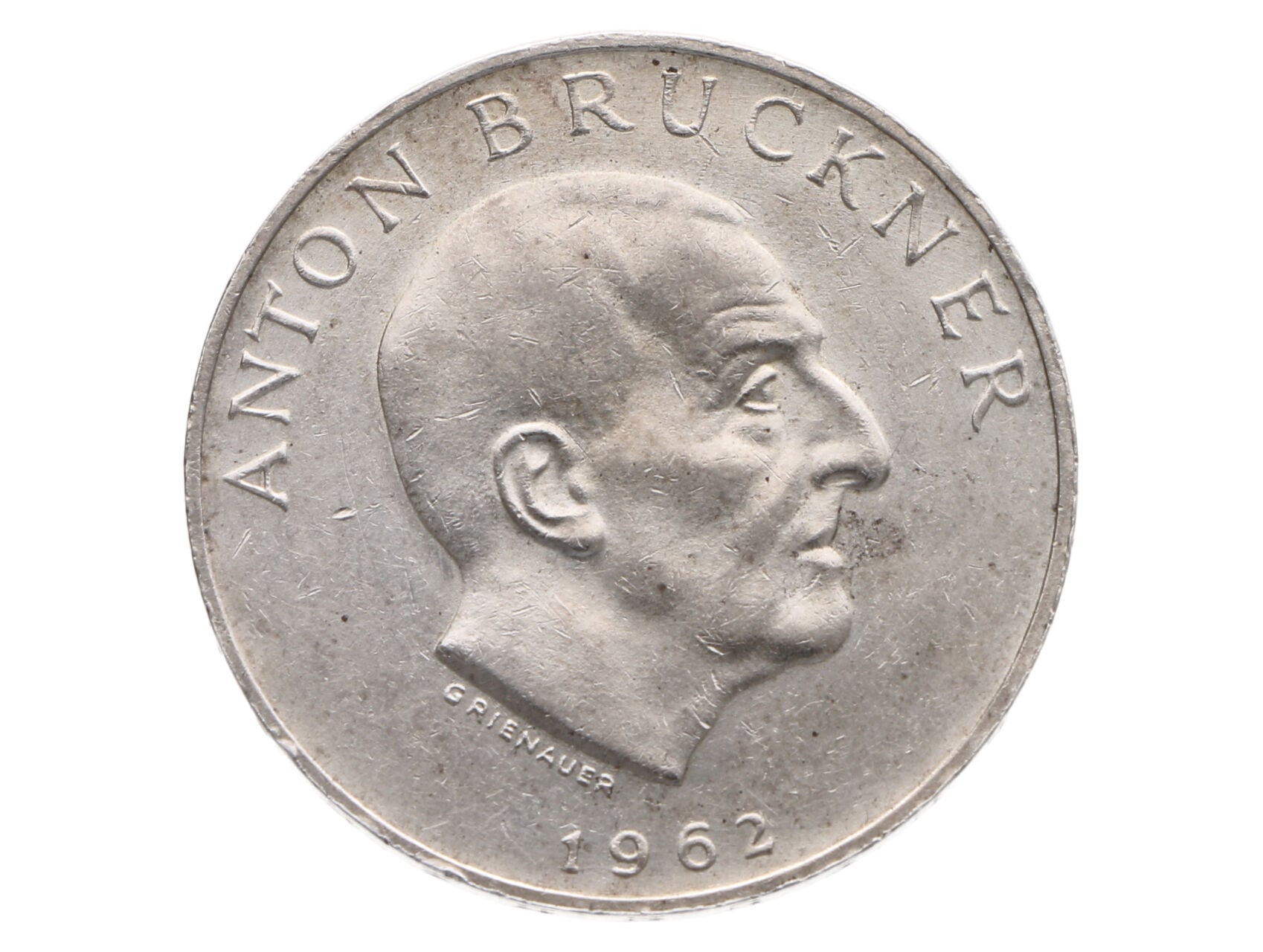 25 Schilling 1962 - Anton Bruckner, Ag 0.800, 13.00g_
