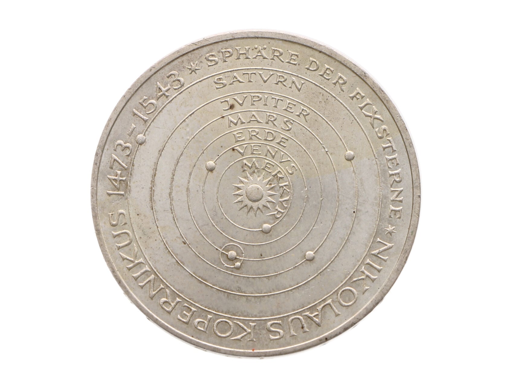 5 Marka 1973 J - 500. výročí narození Nicolaus Copernicuse_