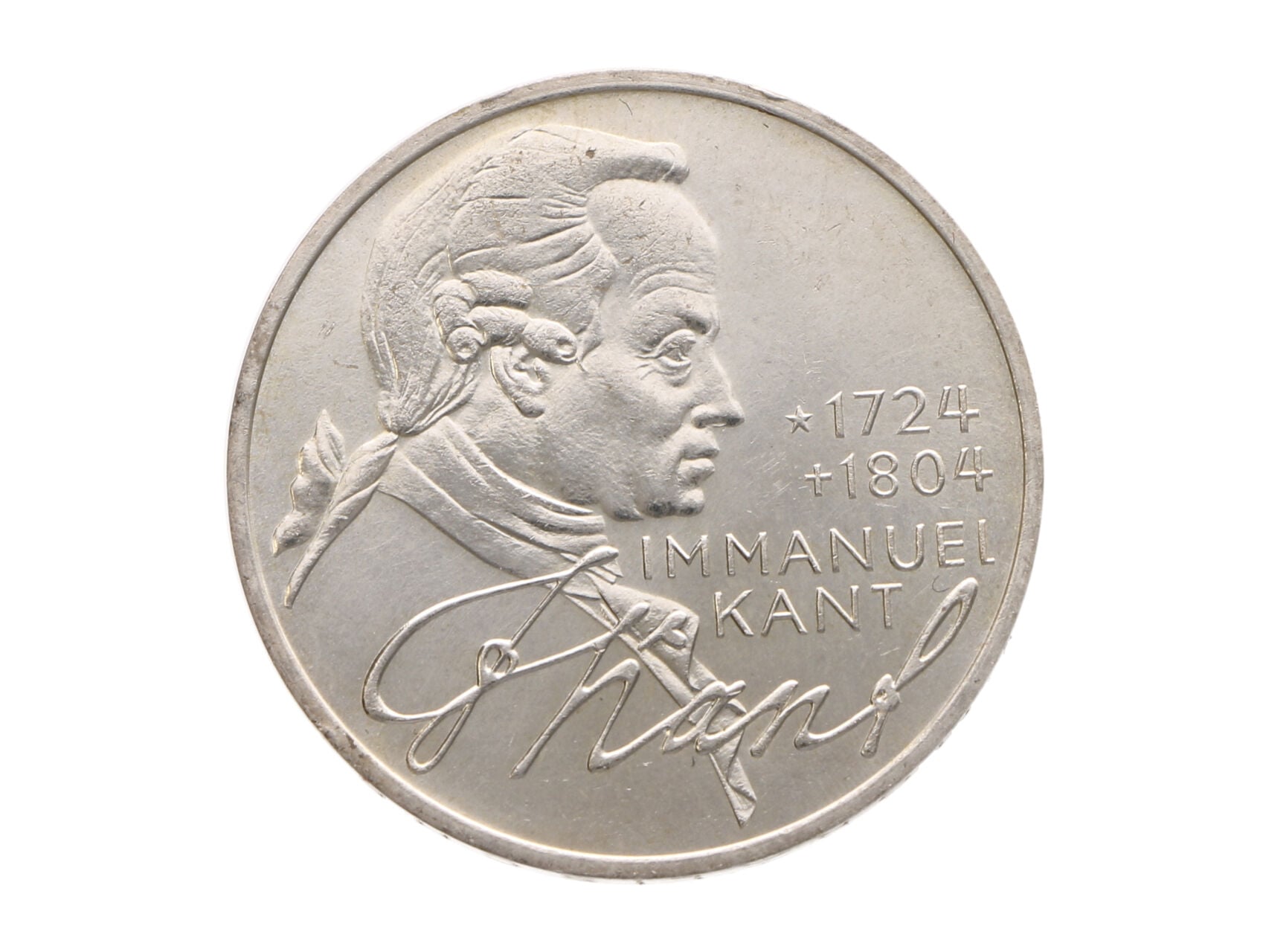 5 Marka 1974 D - 250. výročí narození Immanuela Kanta, Ag 0.625, 11.20 g._
