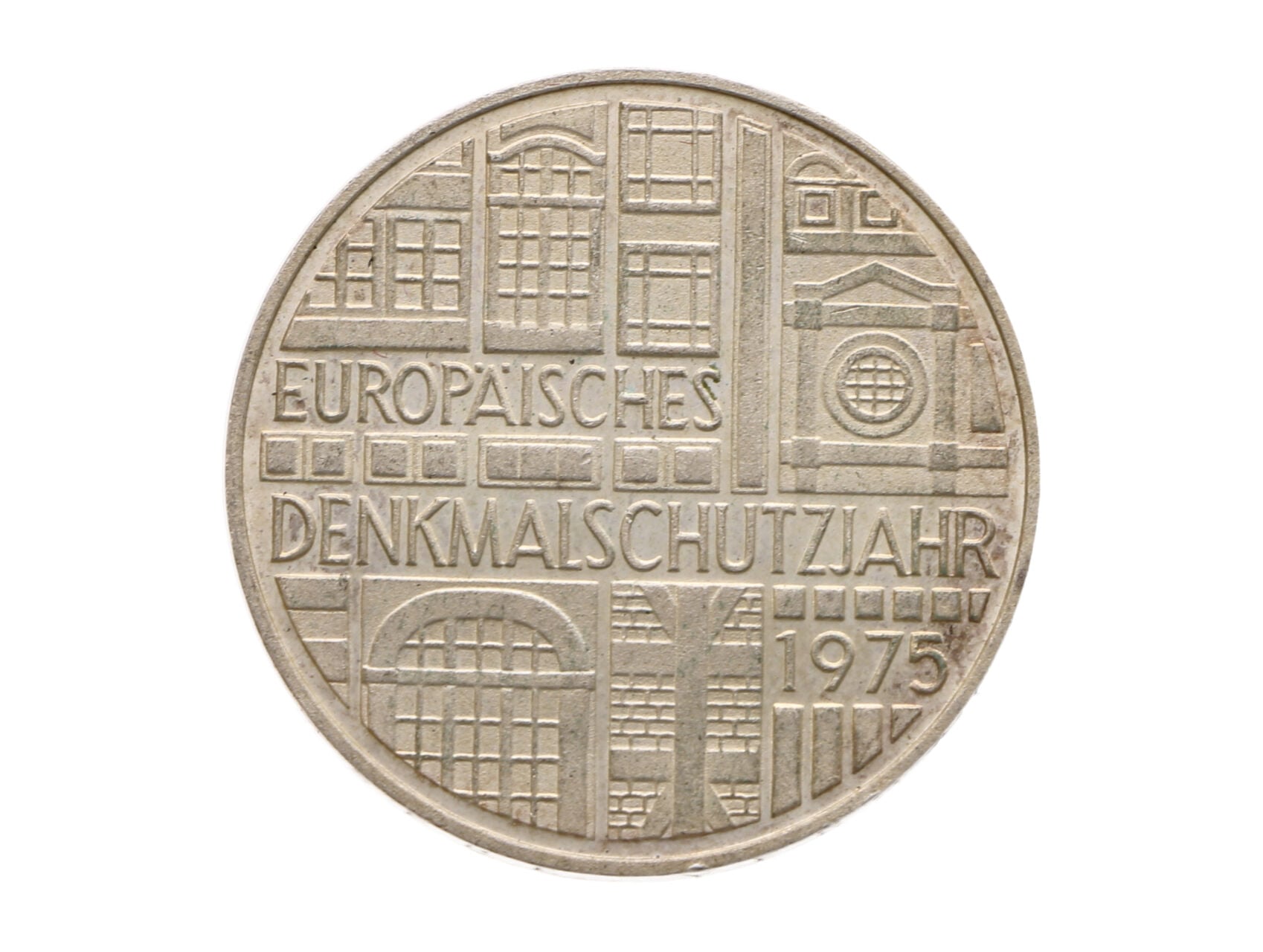 5 Marka 1975 F - Evropský rok ochrany historických památek, Ag 0.625, 11.20 g._