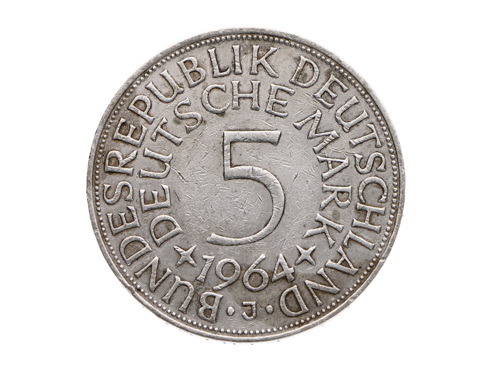 5 Marka 1964 J, Ag 0.625, 11.20 g._