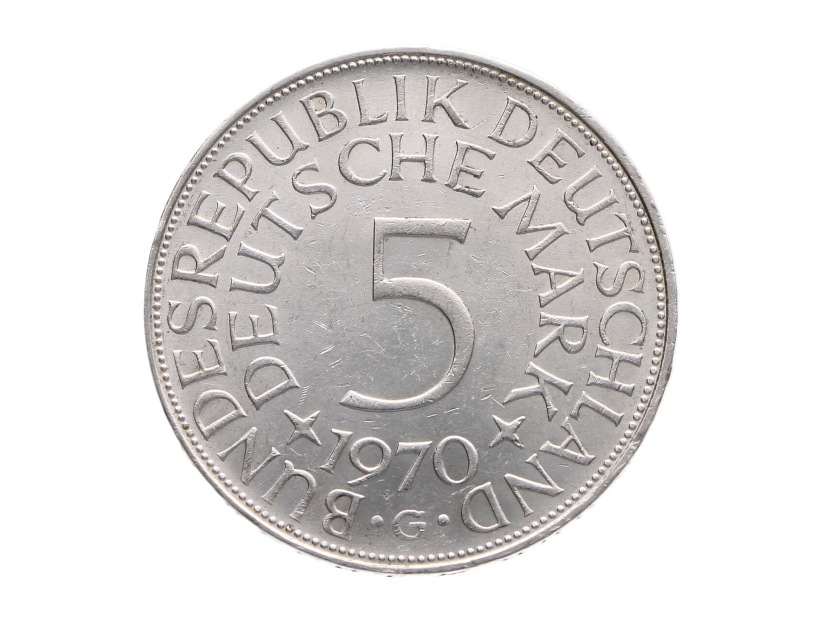 5 Marka 1970 G, Ag 0.625, 11.20 g._