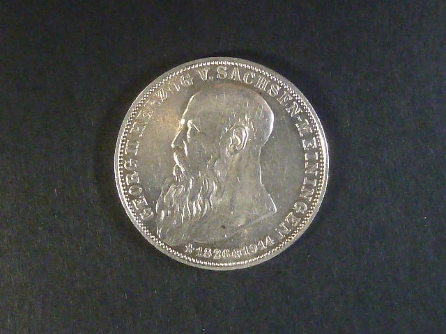 Sasko-Meningen, Georg II. (1866-1914)), 3 Mark 1915 D, J.155