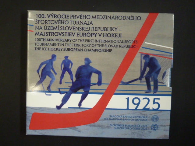 2025 ročníková sada 100.výročí Mistrovství evropy v hokeji