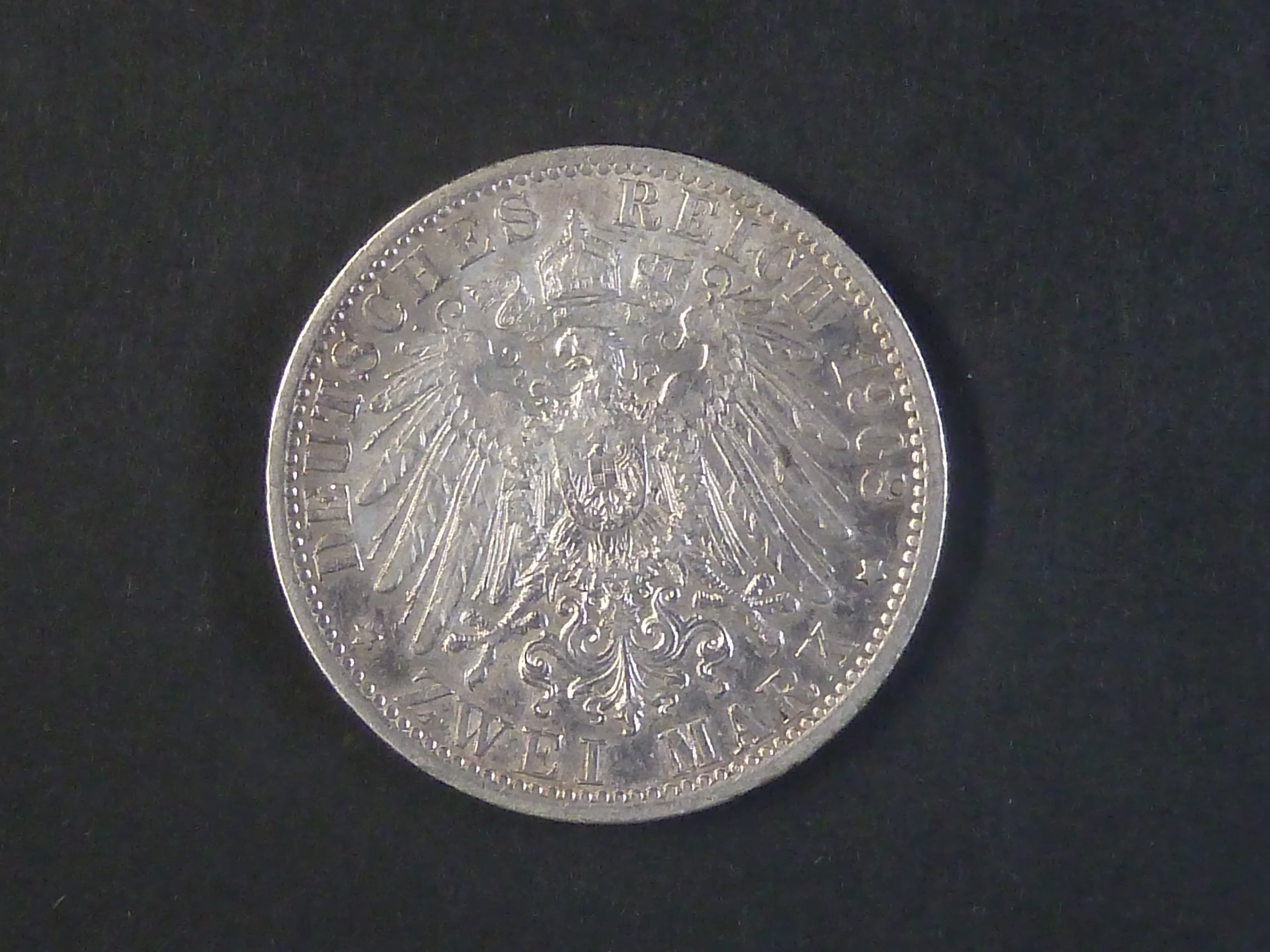 Prusko, Wilhelm II (1888-1918), 2 Mark 1908A, J. 102