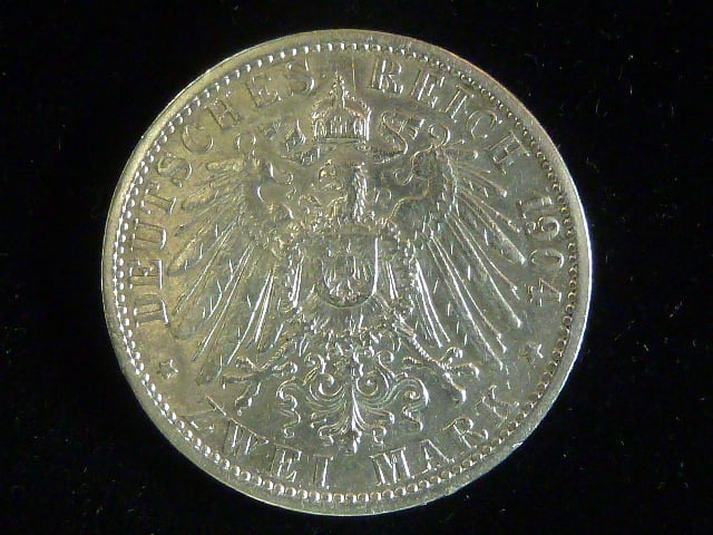 Prusko, Wilhelm II (1888-1918), 2 Mark 1904A, J. 102