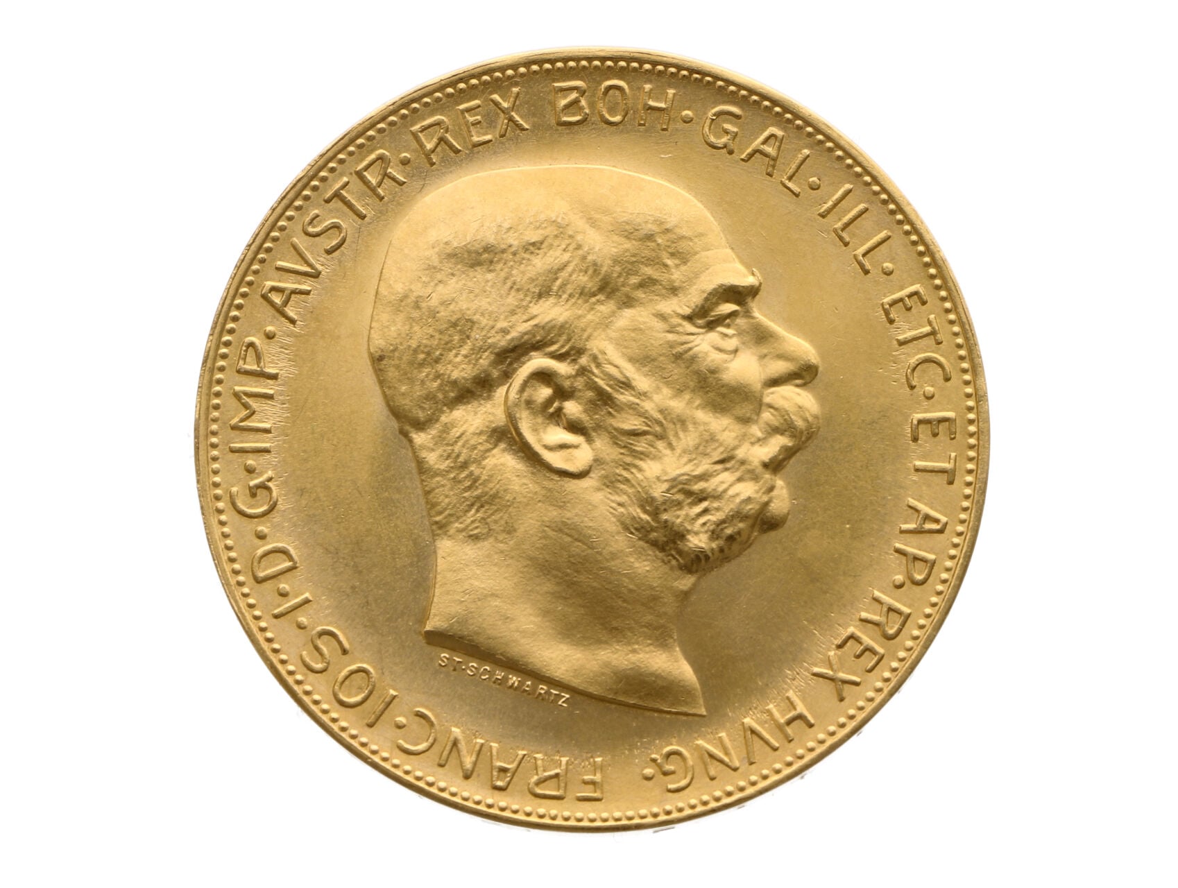 100 Koruna 1915, novoražba, 33.875g, 0.900 Au_