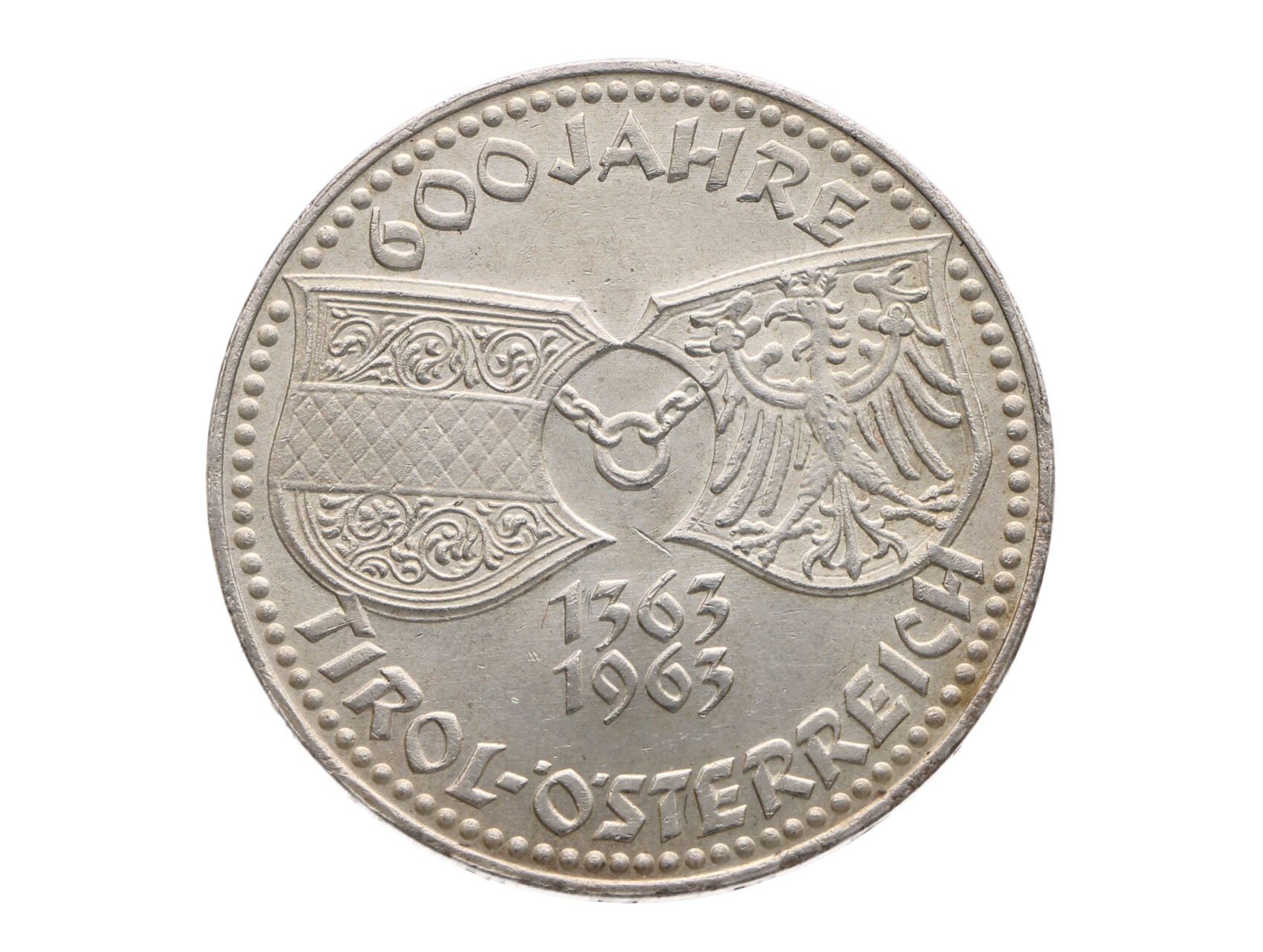 50 Schilling 1963 - 600. výročí Tyrolska_