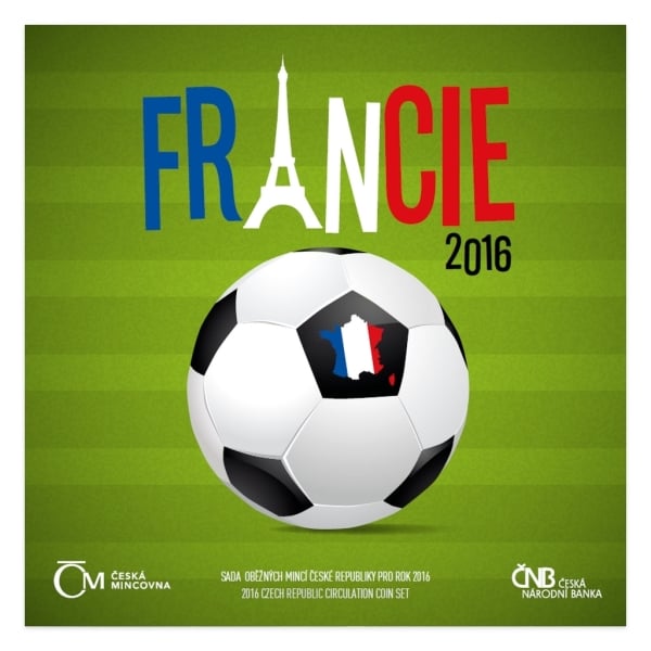 sada 2016 s motivem fotbal EURO 2016, náklad 3500 ks