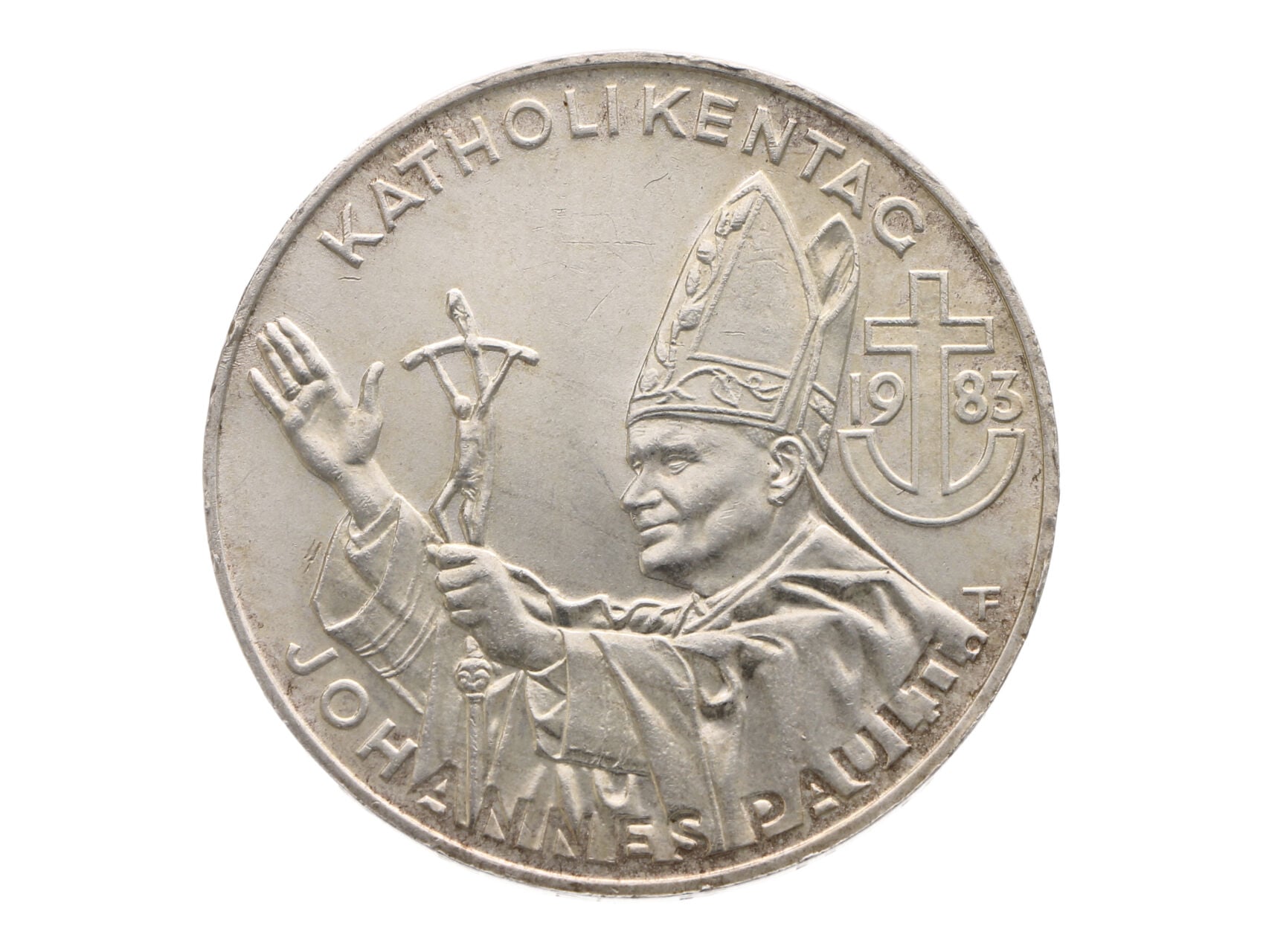 500 Schilling 1983 - návštěva Papeže_
