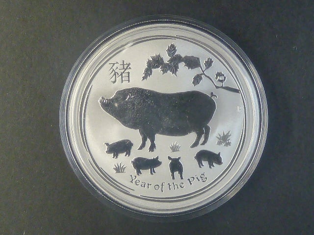1 Dolar 2019, Year of the Pig, 1 oz, 999/1000 Ag