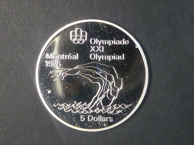 5 Dollars 1975 - OH Motreal 1976, 24,3 g, Ag 925/1000