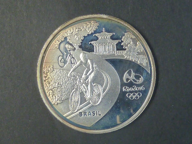 5 Reais 2016 - OH Rio 2016 Cyklistika, 27 g, Ag 925/1000