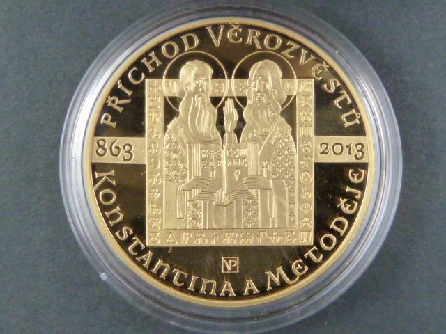 10000 Kč 2013 k 1150.výročí příchodu věrozvěstů Konstantina a Metoděje, 1 OZ