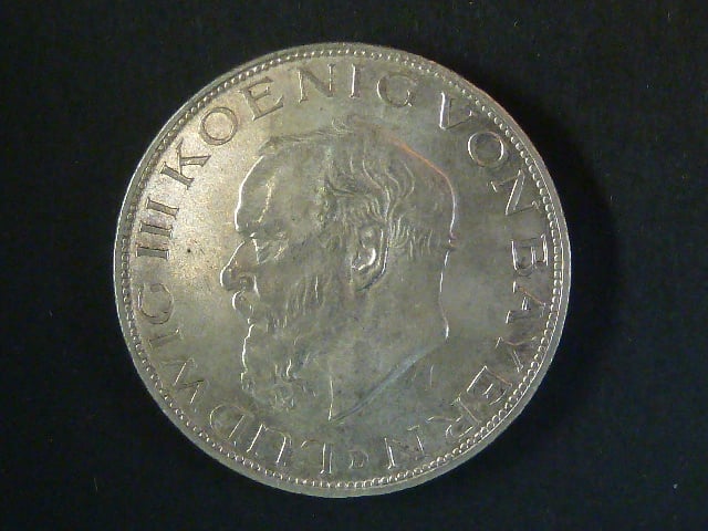 Bayern, Luitpold, Prinzregent, 5 Mark 1914 D, J. 53, KM. 1007