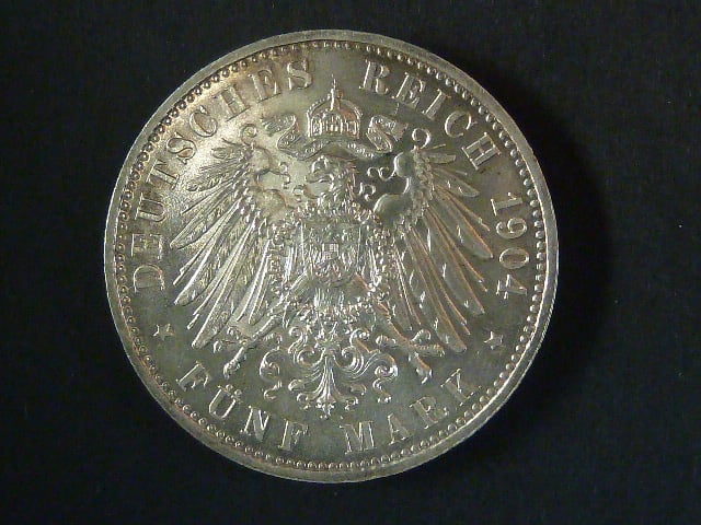 Sasko, Georg (1902-1904), 5 Mark 1904 E, J.133
