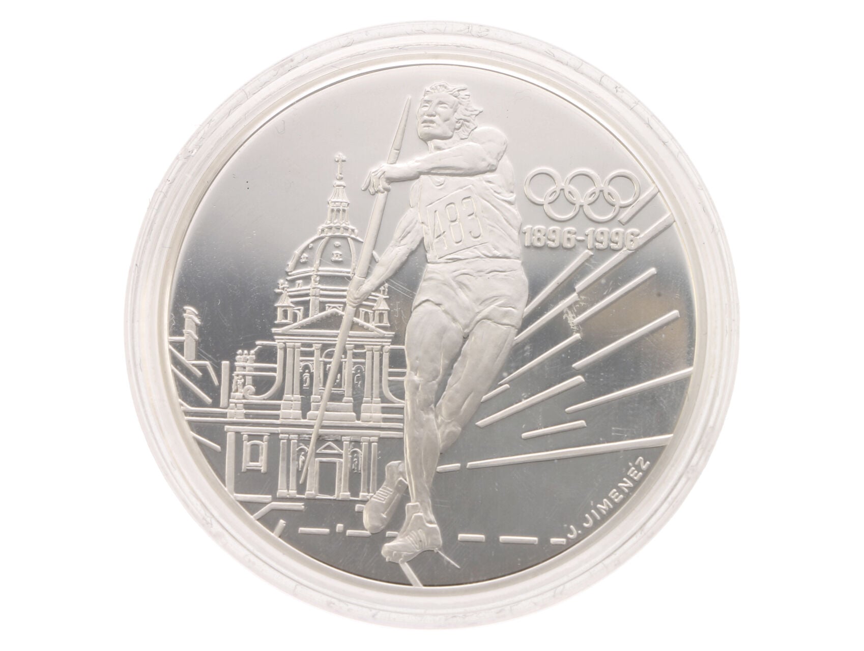 100 Franků 1994 - 100. výročí Mezinárodního olympijského výboru, 33,63g, 0.925 Ag_
