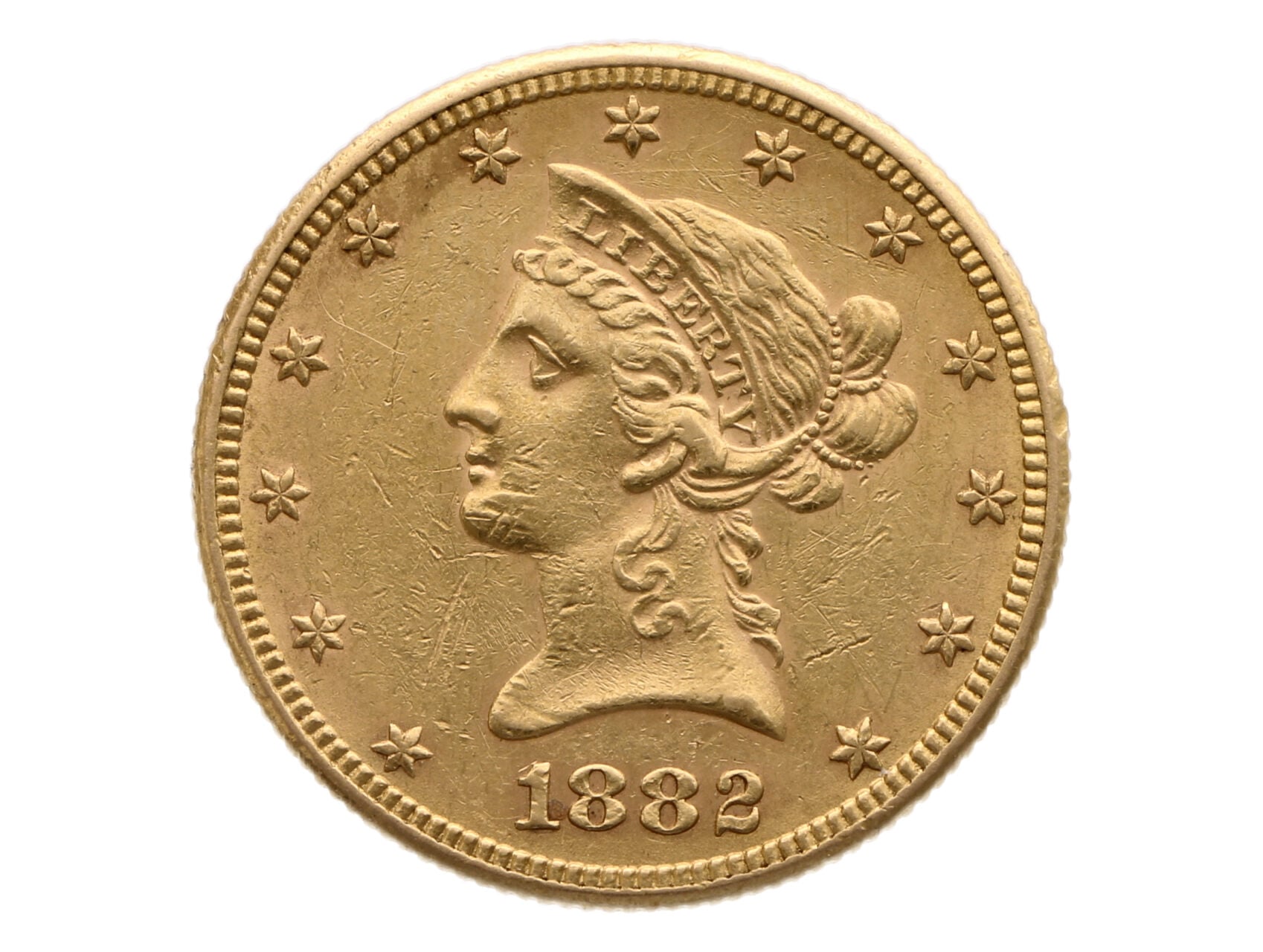 10 Dollar 1882, 16.718 g, Au 900/1000_