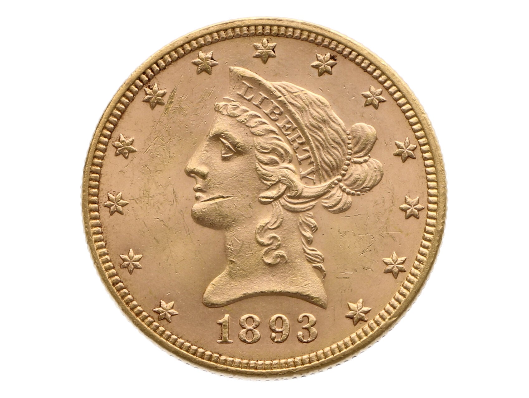 10 Dollar 1893, 16.718 g, Au 900/1000_