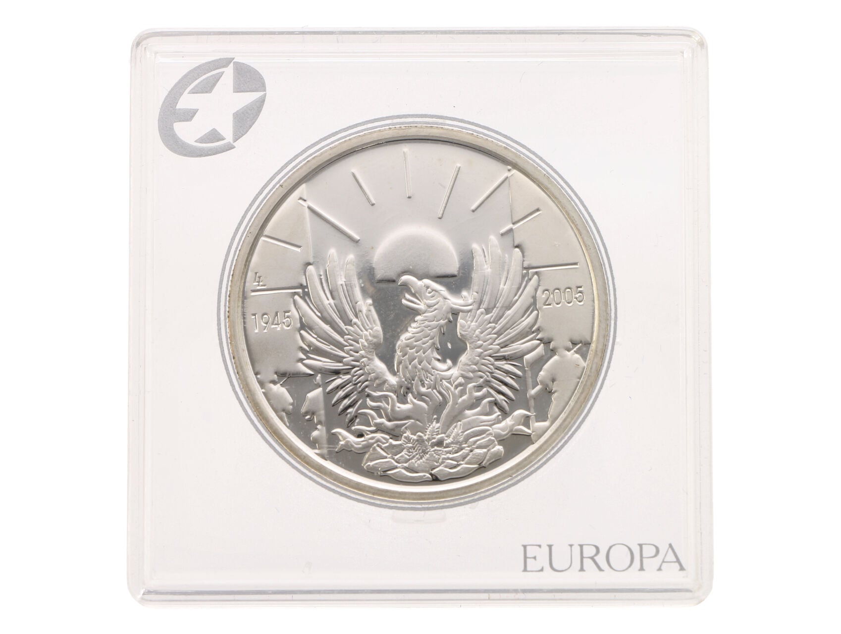 10 Euro 2005 - 60. výročí konce druhé světové války, 18,75g, 0.925 Ag_