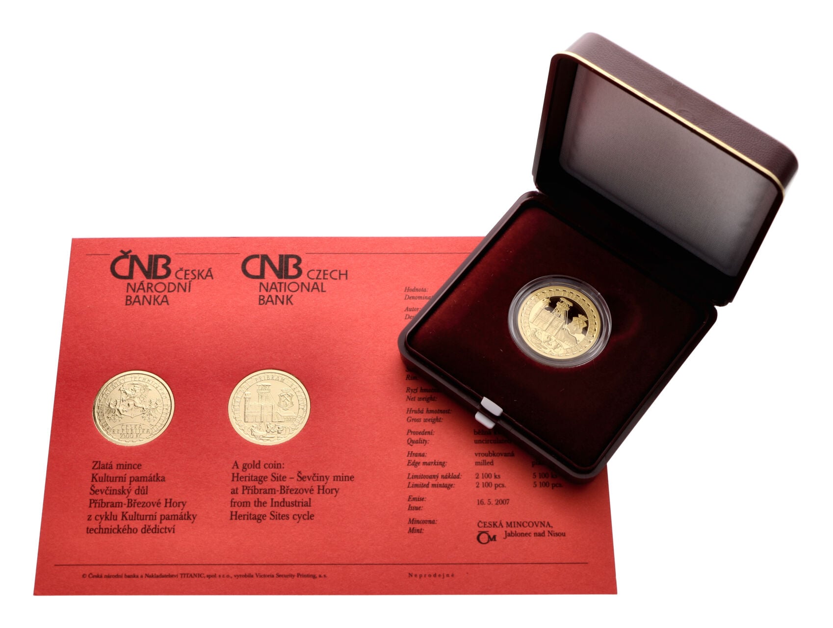 2500 Kč 2007 Kulturní památka - Ševčinský důl Příbram - Březové hory, 1/4 Oz_