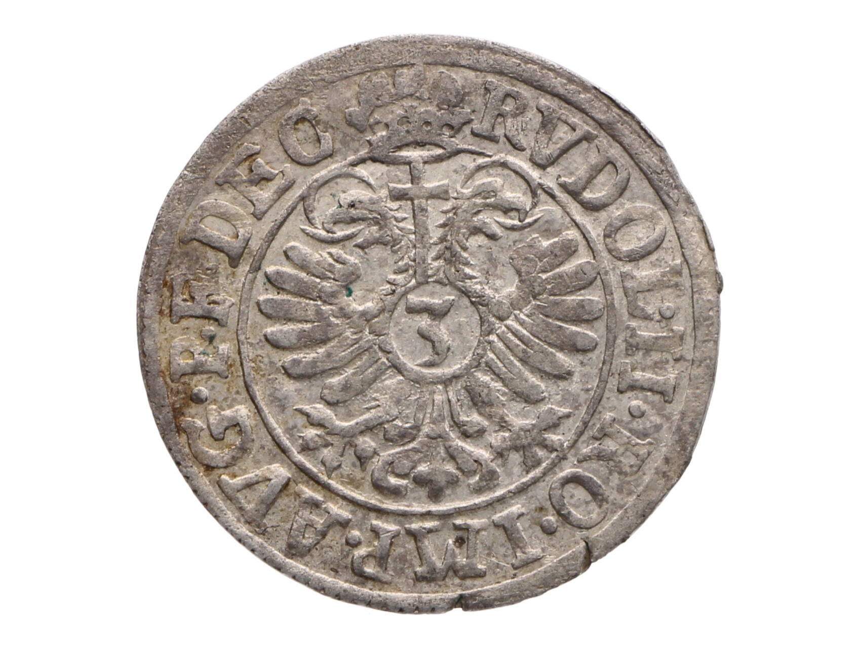 Hanau-Lichtenberg, Johan Reinhard I. 1599-1625 - 3 Krejcar 1604, s titulem Rudolfa II. (1572-1612), 1,68 g, K.M. 4_