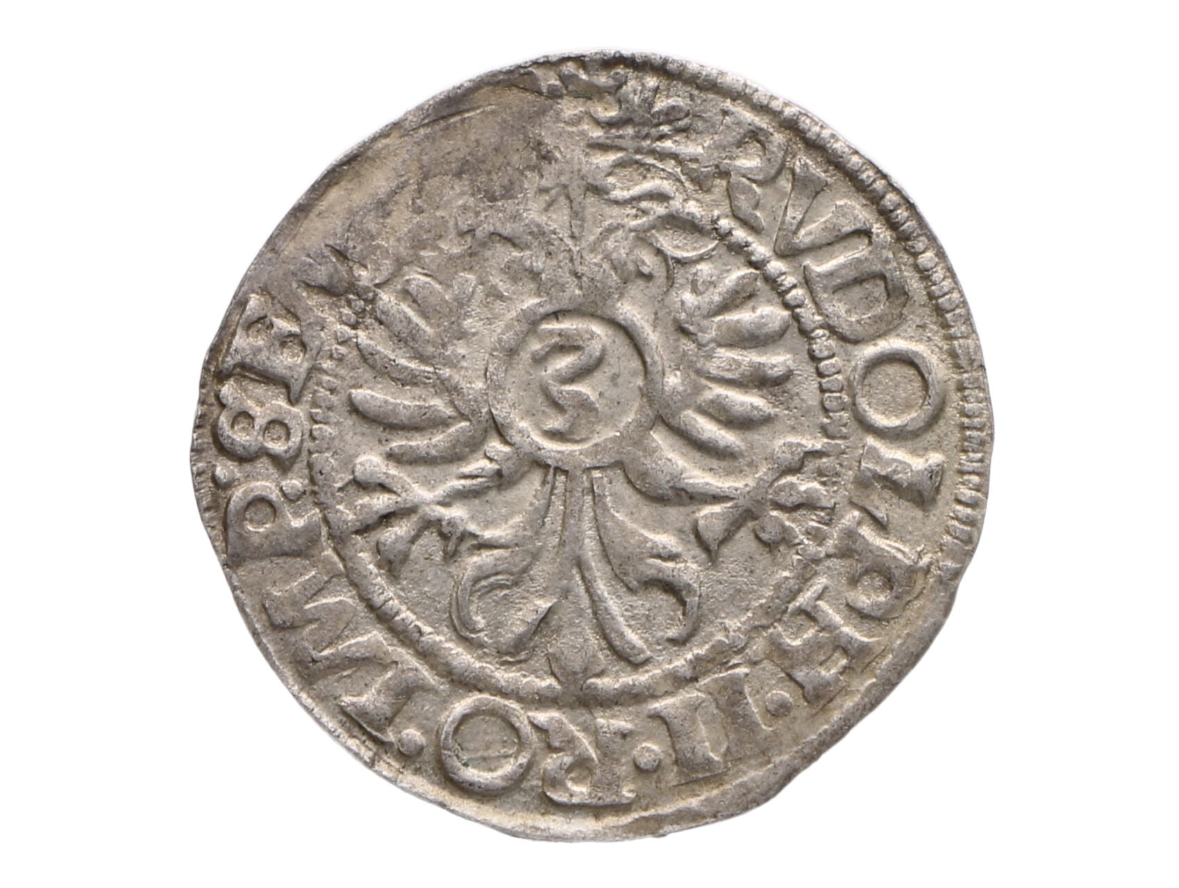 Stolberg-Ortenberg, Ludwig Georg 1572-1618 - 3 Krejcar b.l. (1605), s titulem Rudolfa II. (1572-1612), 1,51 g, K.M. 6_