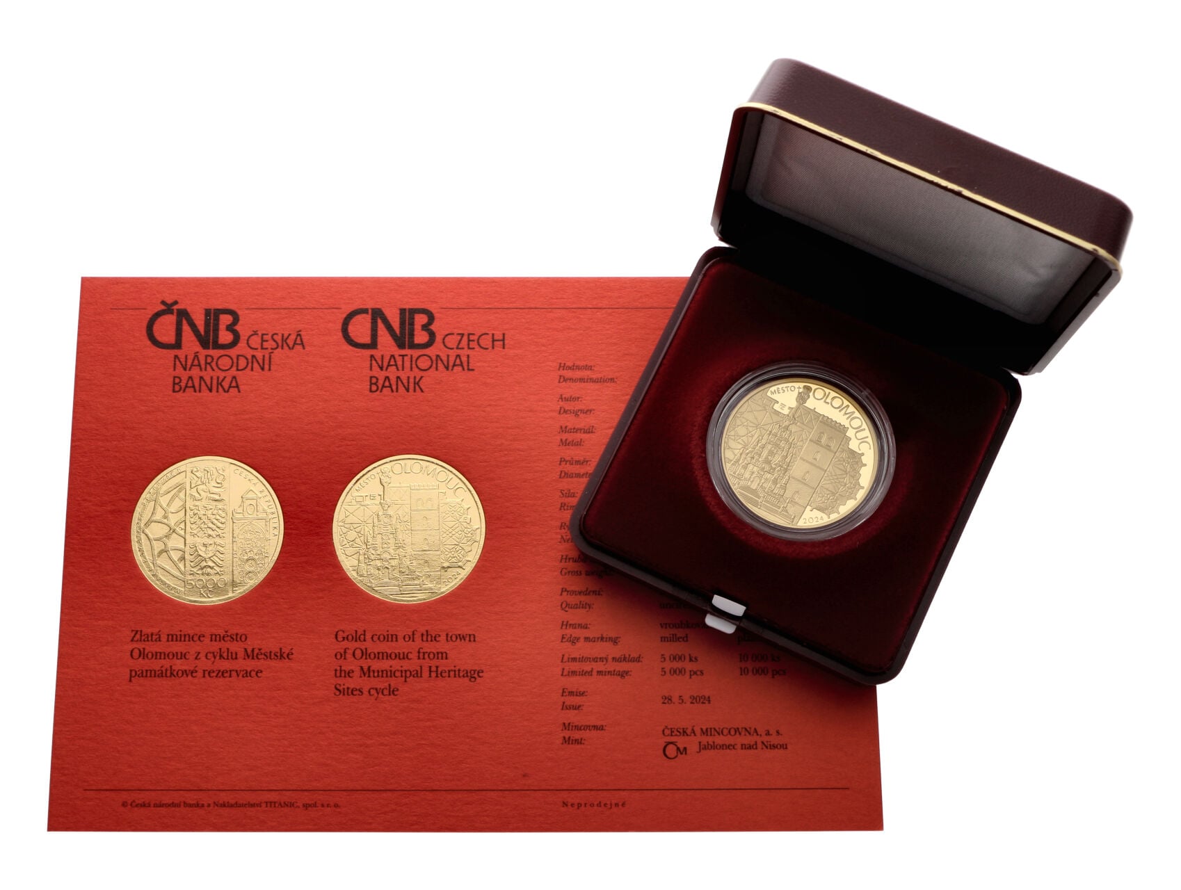 5000 Kč 2023 Městské památkové rezervace - město Olomouc, 1/2 OZ_