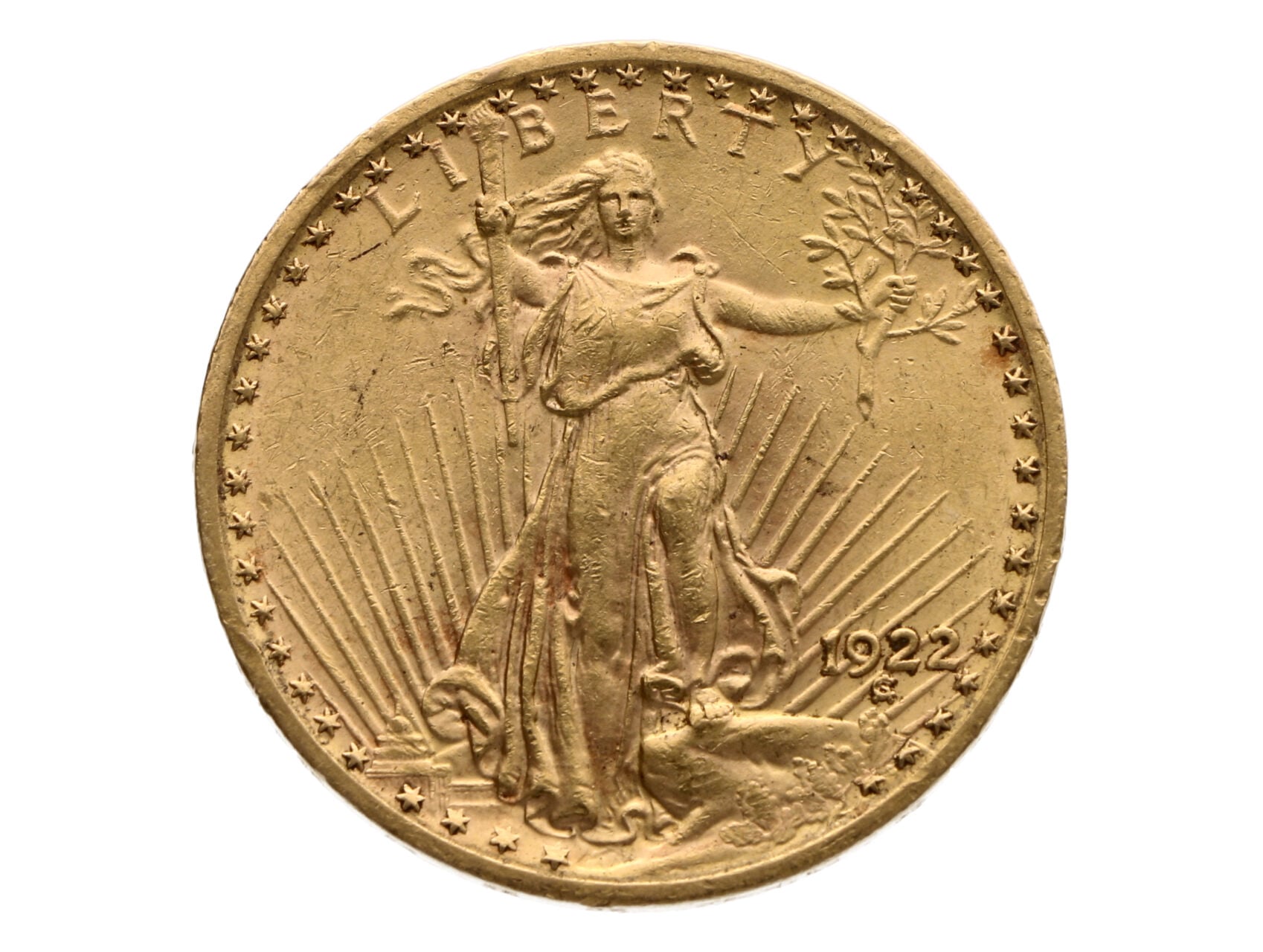 20 Dollar 1922 - 33,43g, 0.900 Au_