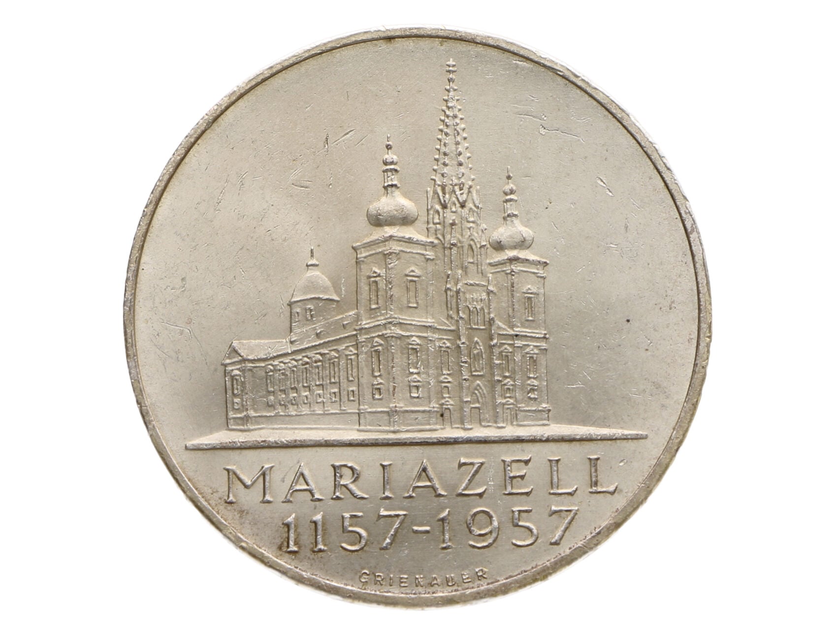 25 Schilling 1957 - Mariazell, Ag 13.00g. 0.800_
