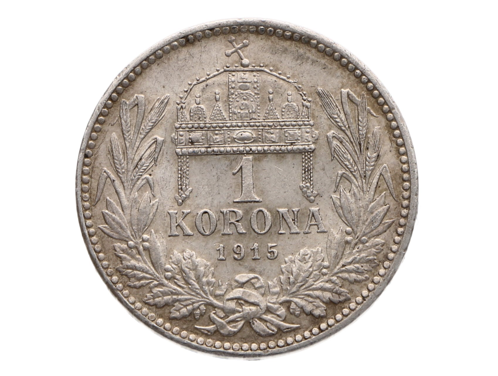 1 Korona 1915 K.B., dr. hranky_