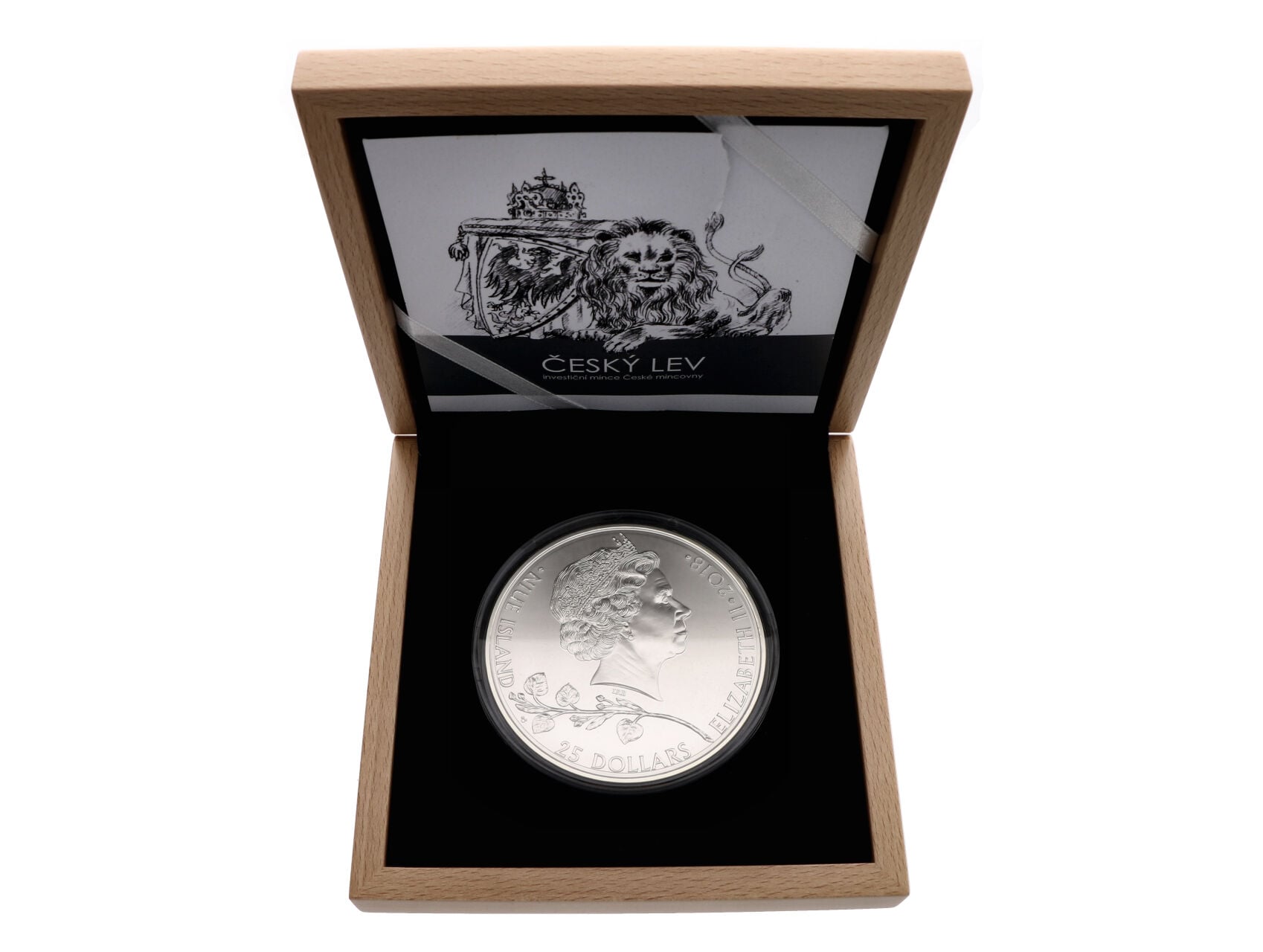 25 Dollarů 2018 - Český lev - 10 Oz, 0,999 Ag_