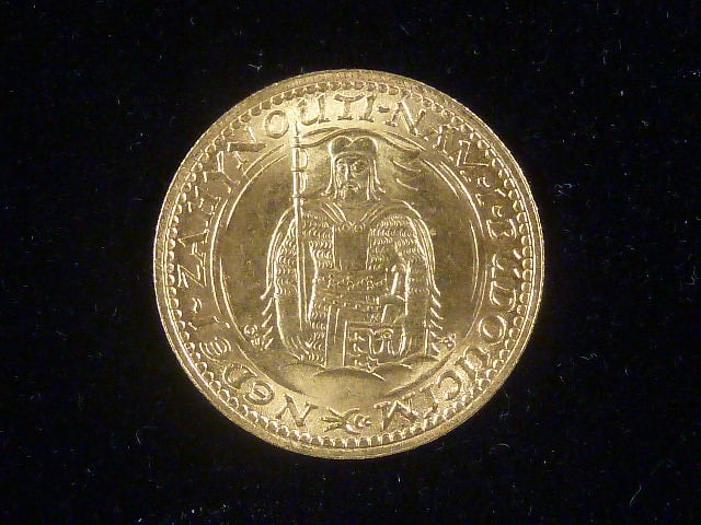 Dukát 1923 sv. Václav, náklad 61861 kusů
