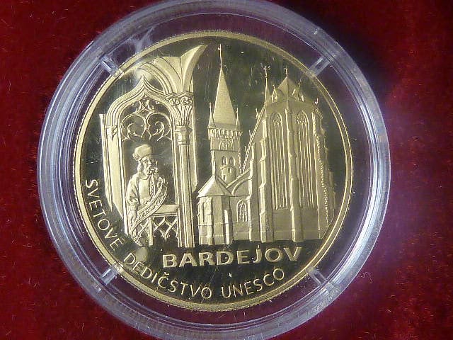 5000 Sk 2004 Světové dědictví Unesco - Bardějov, Au 900, 9,5g, etue, certifikát