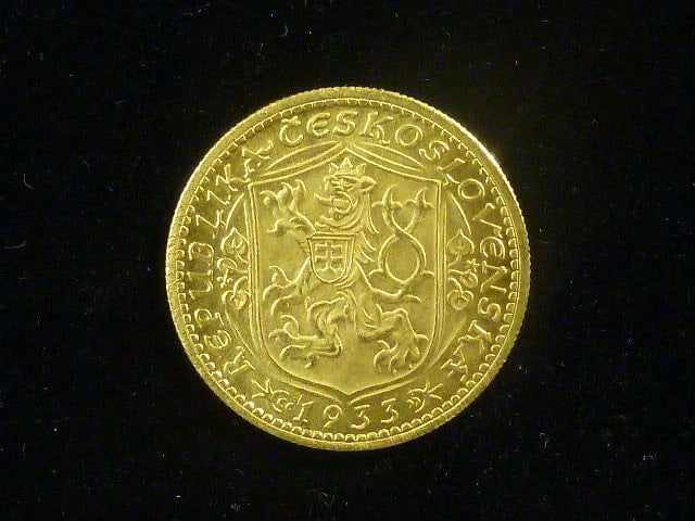 Dukát 1933 sv. Václav, náklad 57597 kusů