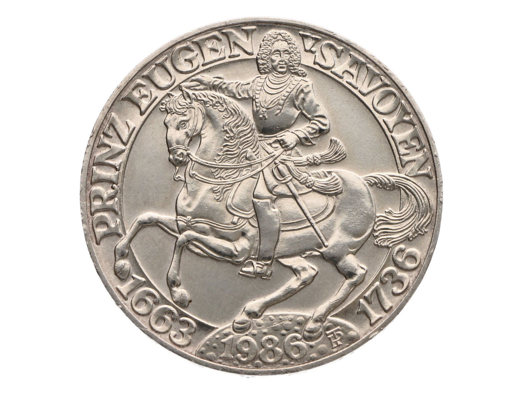 500 Schilling 1986 - 250. výročí - Úmrtí prince Evžena Savojského_