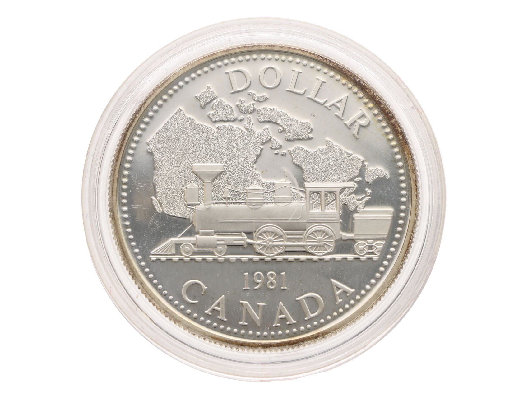 1 Dollar 1981 - 100. výročí Transkanadské železnice_